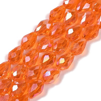 Transparent Electroplate Glass Beads Strands EGLA-N013-T4mm-B09-1