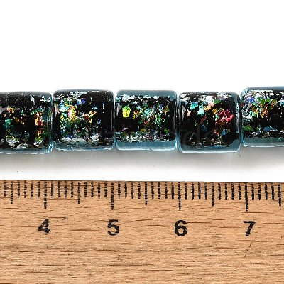 Handmade Dichroic Foil Glass Beads Strands DICH-U001-09E-1