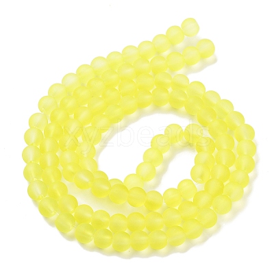 Baking Paint Transparent Glass Bead Strands X-GLAA-S031-6mm-30-1