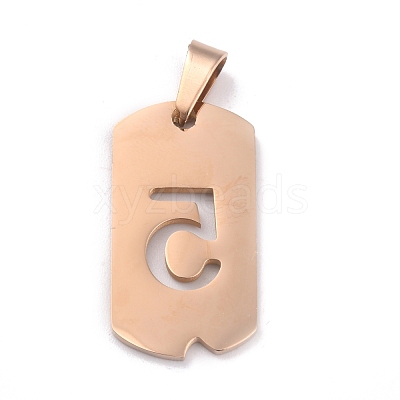 Ion Plating(IP) 304 Stainless Steel Pendants STAS-O127-C05-1