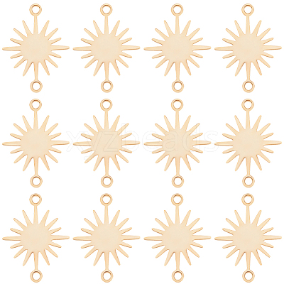40Pcs Brass Connector Charms KK-BBC0029-12G-1