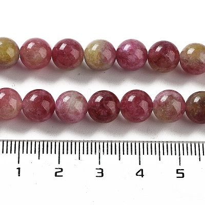Natural Jade Imitation Watermelon Tourmaline Beads Strands G-NH0006-A01-02-1-1