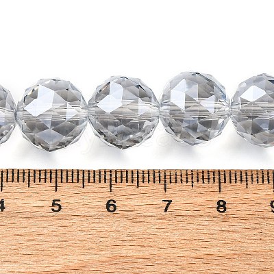 Transparent Electroplate Glass Beads Strands EGLA-N002-34E-F03-1