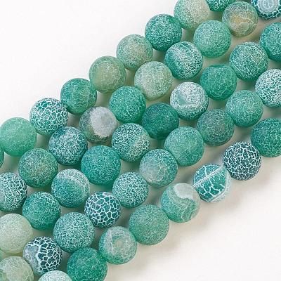 Natural Weathered Agate Beads Strands X-G-G589-8mm-08-1