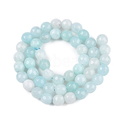Natural White Jade Bead Strands G-R346-6mm-17-1