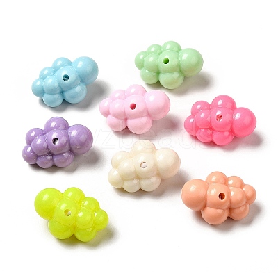 Macaron Color Opaque Acrylic Beads MACR-J122-08B-1