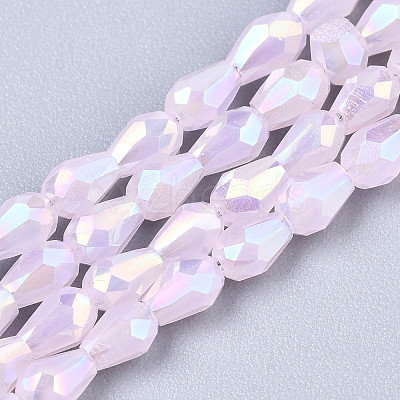 Electroplate Glass Beads Strands EGLA-S194-02A-B02-1