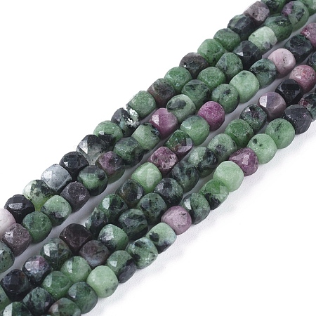 Natural Ruby in Zoisite Beads Strands G-L537-022-1