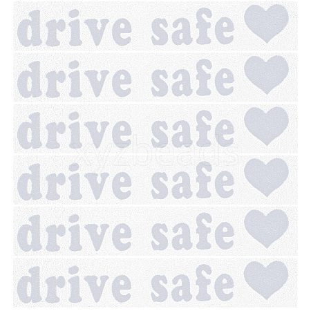 Laser PVC Drive Safe Self Adhesive Car Stickers STIC-WH0013-09A-1