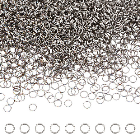 1500Pcs 304 Stainless Steel Split Rings STAS-ME0002-57-1