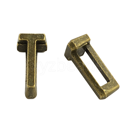 Tibetan Style Alloy Letter Slide Charms TIBEB-Q055-20AB-NR-1