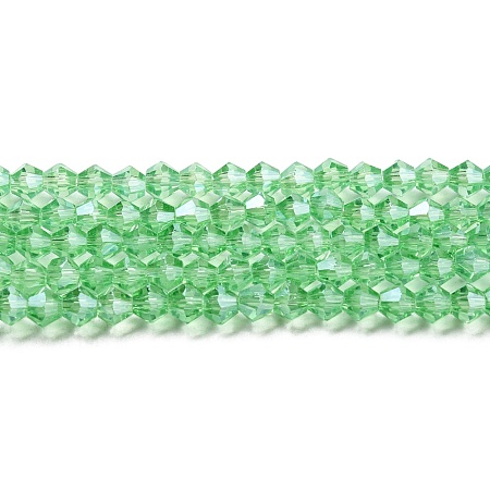 Transparent Electroplate Glass Beads Strands EGLA-A039-T4mm-A24-1