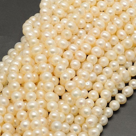 Natural Cultured Freshwater Pearl Beads Strands PEAR-F001-21-01-1