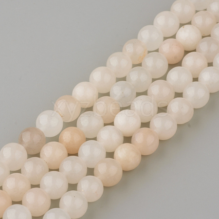 Natural Pink Aventurine Gemstone Round Bead Strands X-G-R288-8mm-1