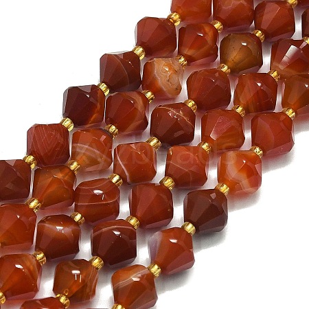 Natural Banded Agate Beads Strand G-I376-C05-01-1