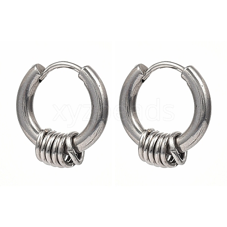 304 Stainless Steel Huggie Hoop Earrings EJEW-JE04192-02-1