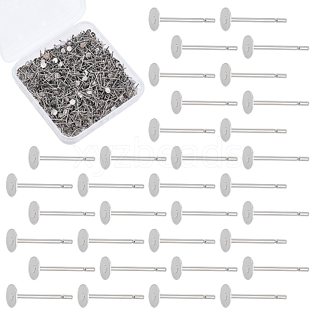 1000Pcs Tarnish Resistant 304 Stainless Steel Stud Earring Settings STAS-ME0001-50C-1