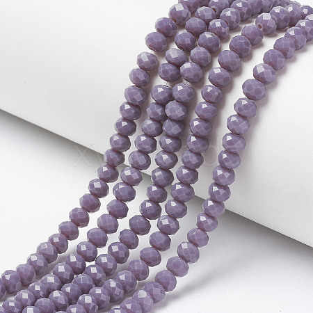 Opaque Solid Color Imitation Jade Glass Beads Strands EGLA-A044-P4mm-D11-1