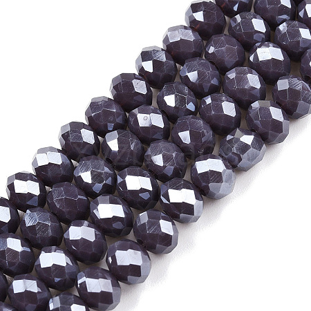 Electroplate Glass Beads Strands EGLA-A044-P6mm-A11-1