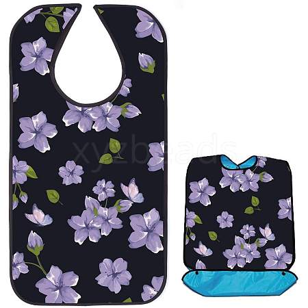 Washable Polyester Canvas Adult Bibs for Eating AJEW-WH0327-009-1