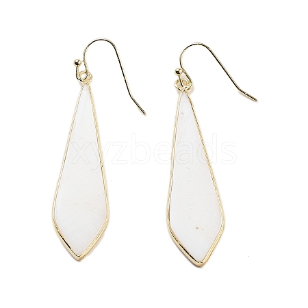 Natural White Shell  Dangle Earrings EJEW-P145-03F-1