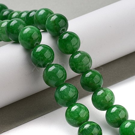 Natural Mashan Jade Round Beads Strands X-G-D263-10mm-XS13-1