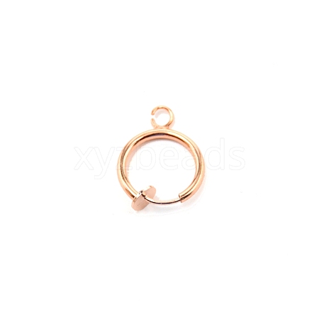 Brass Clip-on Hoop Earring Findings KK-WH0047-02C-1