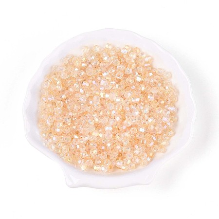 Transparent Spray Painted Glass Beads X1-EGLA-N018-4mm-09-1