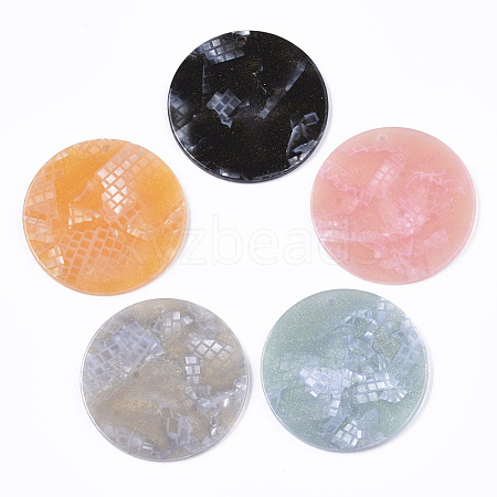 Cellulose Acetate(Resin) Pendants X-KY-T020-09-1