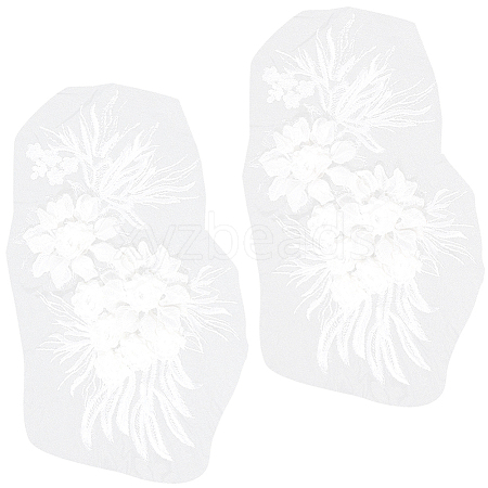 3D Flower Lace Appliques DIY-WH0430-459B-1