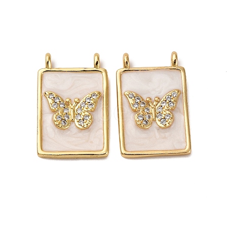 Brass Micro Pave Cubic Zirconia Pendants KK-D390-27G-05-1