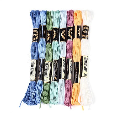 8 Skeins 8 Colors Polyester Sewing Thread OCOR-WH20074-09E-1