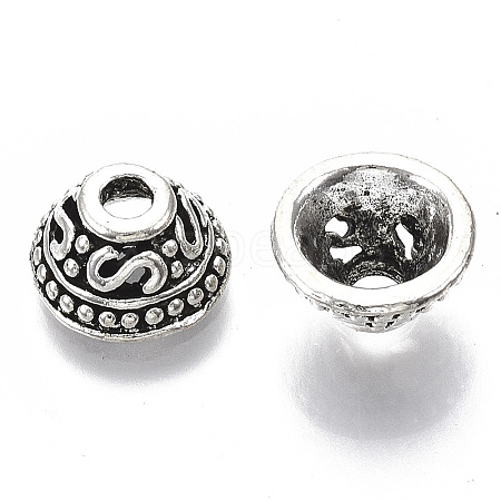 Tibetan Style Alloy Bead Caps TIBE-S320-138AS-LF-1