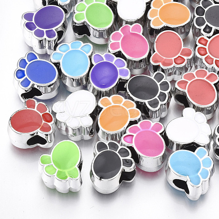 UV Plating Acrylic European Beads X-OACR-T005-104P-1