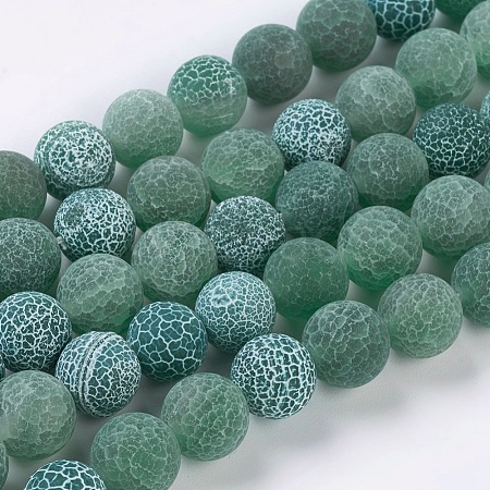 Natural Crackle Agate Beads Strands G-G055-10mm-4-1