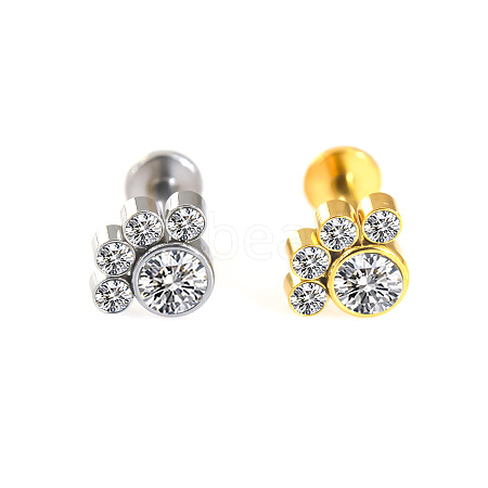 316L Surgical Stainless Steel & G23 Titanium Crystal Rhinestone Labrets for Women Men WG3A239-21-1