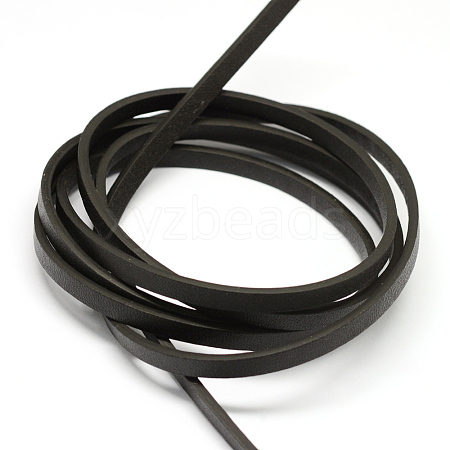 Flat Imitation Leather Cords X-LC-Q009-01G-1