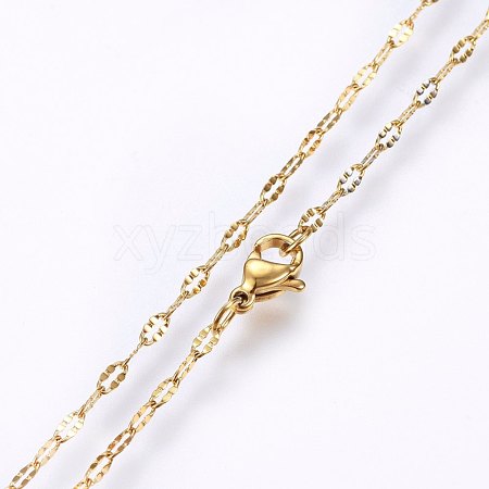 304 Stainless Steel Cable Chains Necklaces MAK-L015-26B-1