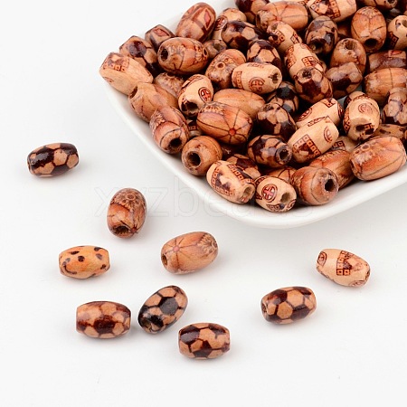 Printed Wood Beads WOOD-PH0002-07M-1