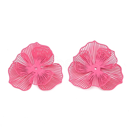 Spray Painted Iron Bead Caps IFIN-Z004-02F-1