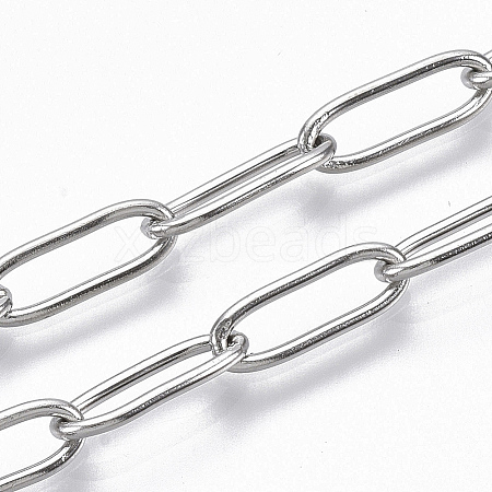 Non-Tarnish 304 Stainless Steel Paperclip Chains X-CHS-S006-JN957-1-A-1