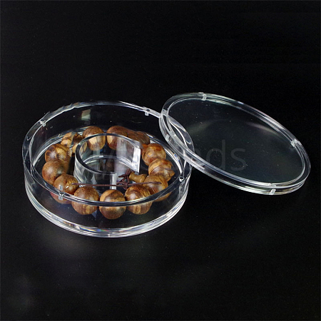 Flat Round Acrylic Single Bracelet Display Boxes PW-WG85D5E-02-1