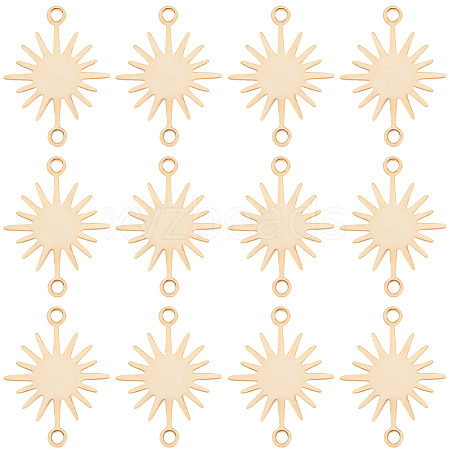 40Pcs Brass Connector Charms KK-BBC0029-12G-1