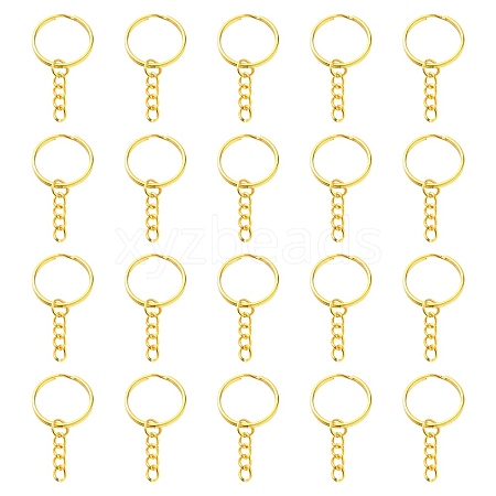 20Pcs Iron Split Key Rings IFIN-YW0003-01G-1