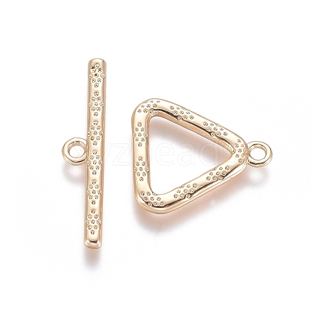 Brass Toggle Clasps KK-G381-02G-1