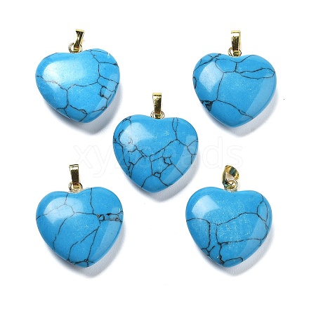 Synthetic Turquoise Pendants G-G956-B75-G-1