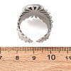 V-Shaped 304 Stainless Steel Cuff Ring Components SA-CBAC0DF-01C-P-3