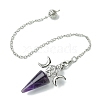 Natural Amethyst Cone Dowsing Pendulum Big Pendants G-C114-01P-17-2