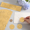 CRASPIRE 50 Sheets 2 Styles Self Adhesive Gold Foil Embossed Stickers DIY-CP0010-40-3