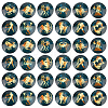 48pcs 12 Style Glass Cabochons GLAA-AR0001-11-1